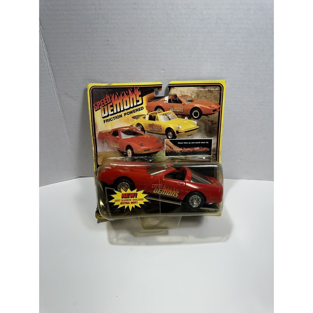 Vintage New Bright Red Corvette Speed Demon 1133 Friction Car Box Damaged‎ RARE